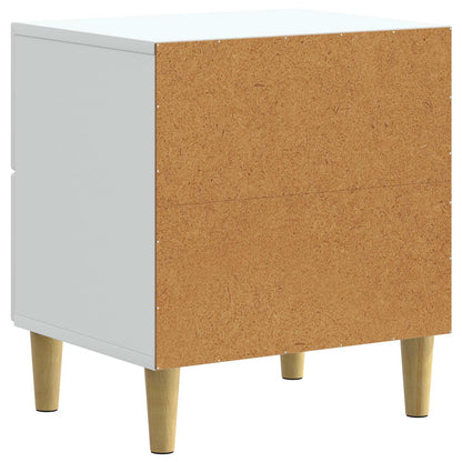 Nattbordskap 2 pcs Hvit 43 x 34,5 x 48 cm Konstruert tre