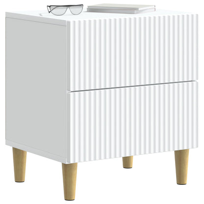 Nattbordskap 2 pcs Hvit 43 x 34,5 x 48 cm Konstruert tre