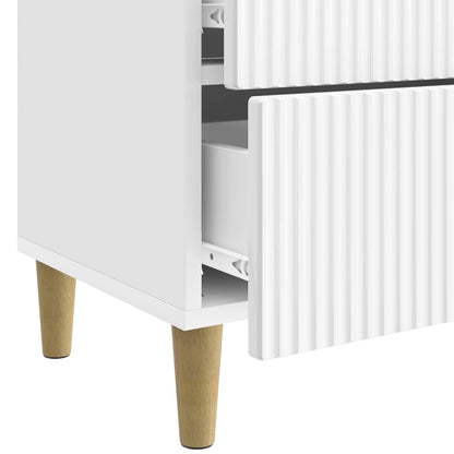 Nattbordskap Høgglans hvit 62 x 34,5 x 48 cm Konstruert tre