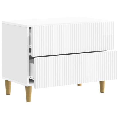 Nattbordskap Høgglans hvit 62 x 34,5 x 48 cm Konstruert tre