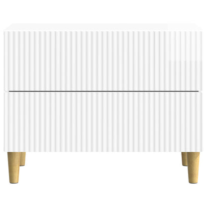 Nattbordskap Høgglans hvit 62 x 34,5 x 48 cm Konstruert tre
