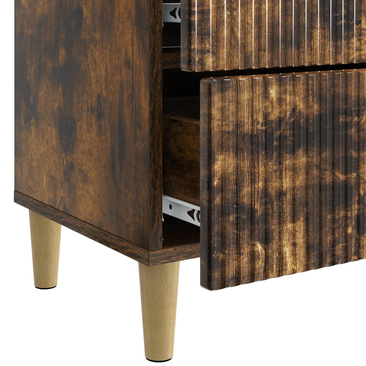 Nattbordskap Røkt Eik 62 x 34,5 x 48 cm Konstruert tre