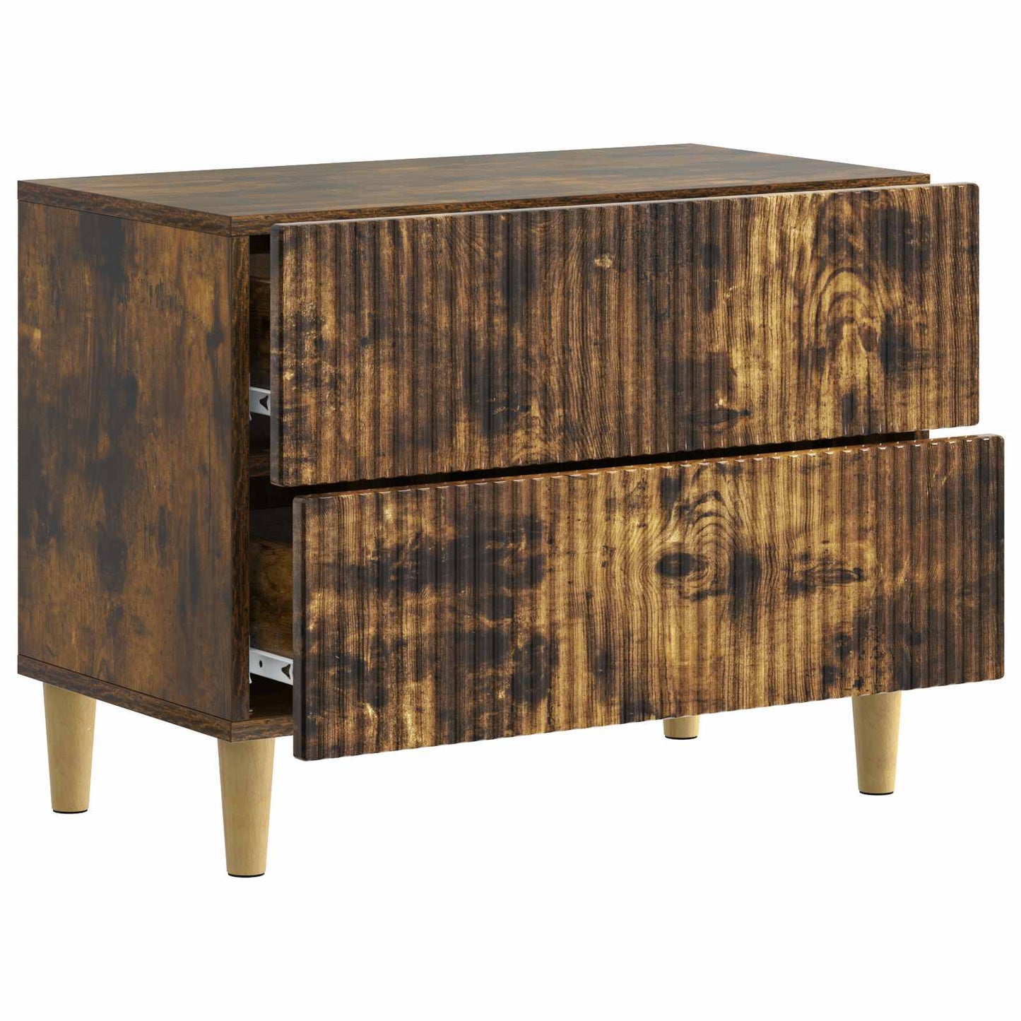 Nattbordskap Røkt Eik 62 x 34,5 x 48 cm Konstruert tre