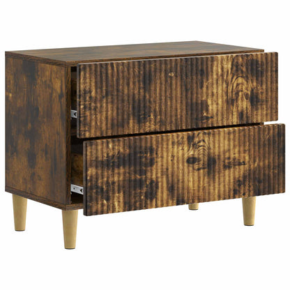 Nattbordskap Røkt Eik 62 x 34,5 x 48 cm Konstruert tre