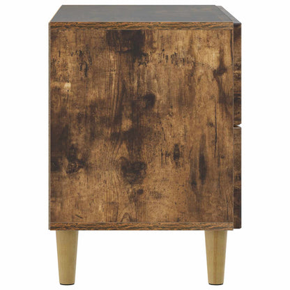 Nattbordskap Røkt Eik 62 x 34,5 x 48 cm Konstruert tre