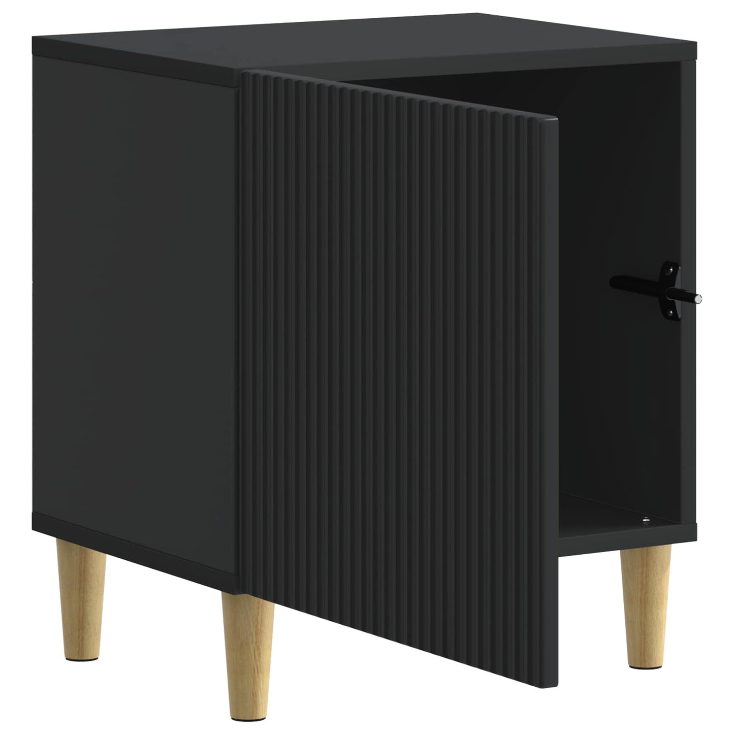 Nattbordskap Svart 43 x 34,5 x 50 cm Konstruert tre