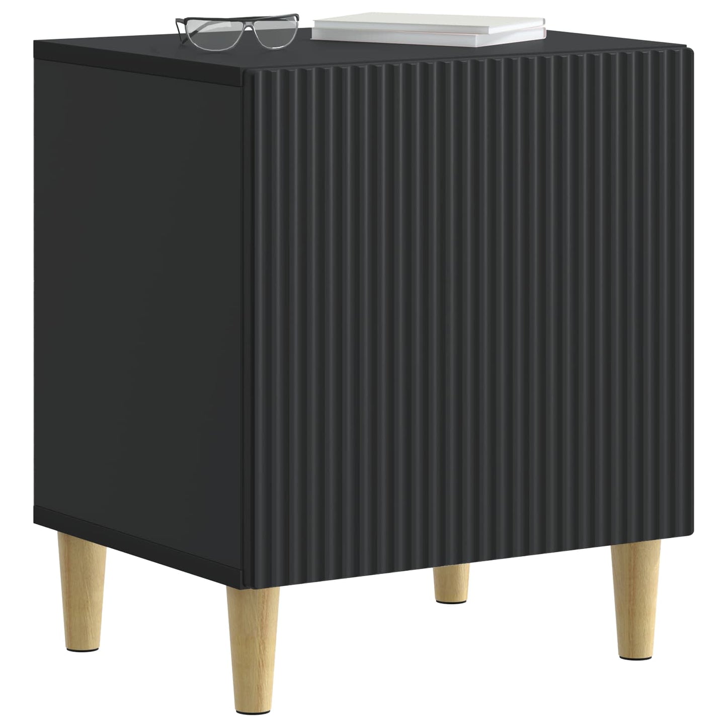 Nattbordskap Svart 43 x 34,5 x 50 cm Konstruert tre