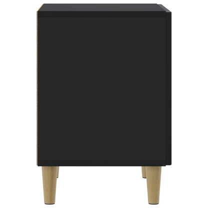 Nattbordskap Svart 43 x 34,5 x 50 cm Konstruert tre