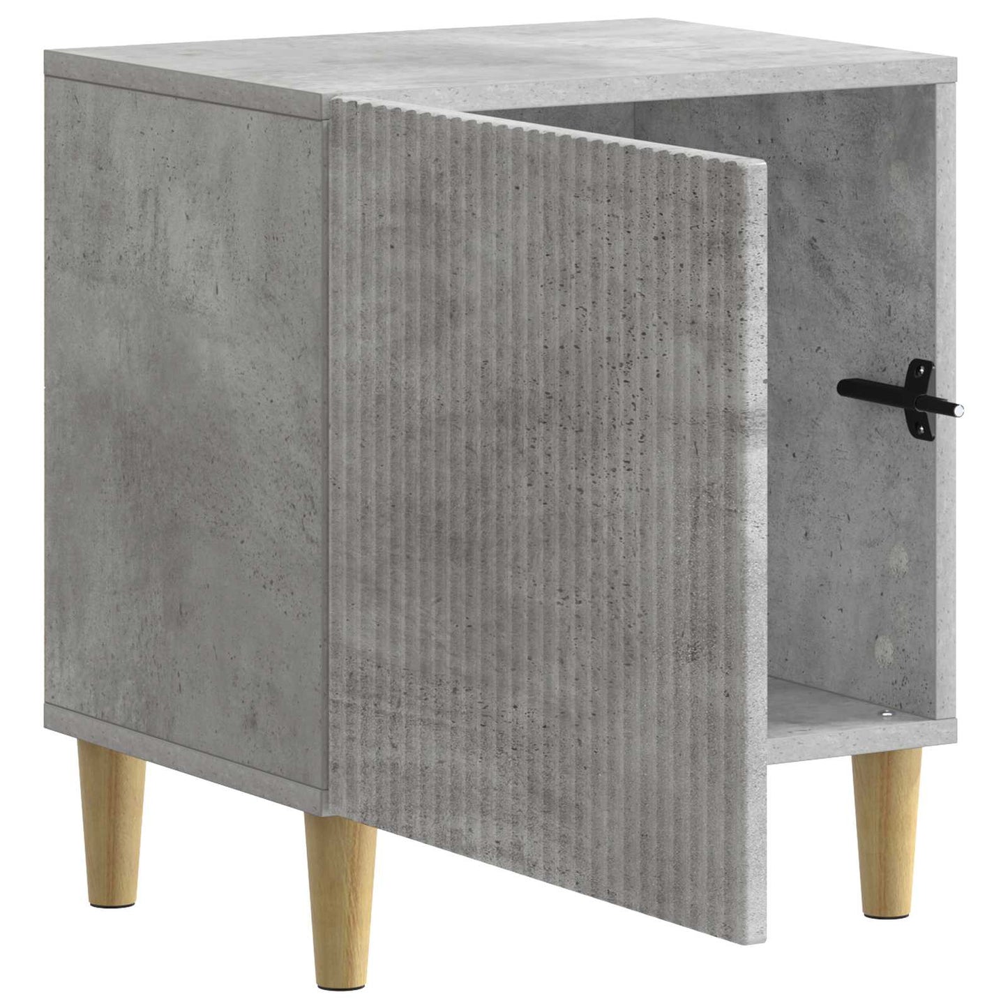 Nattbordskap 2 pcs Betonggrå 43 x 34,5 x 50 cm Konstruert tre