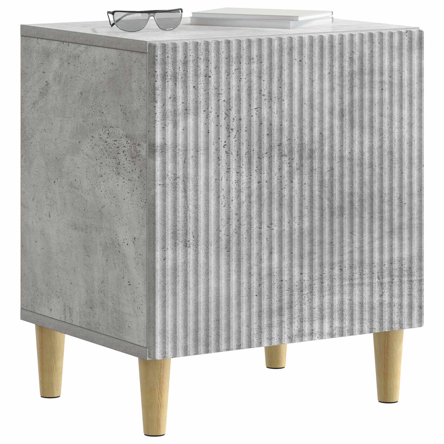 Nattbordskap 2 pcs Betonggrå 43 x 34,5 x 50 cm Konstruert tre
