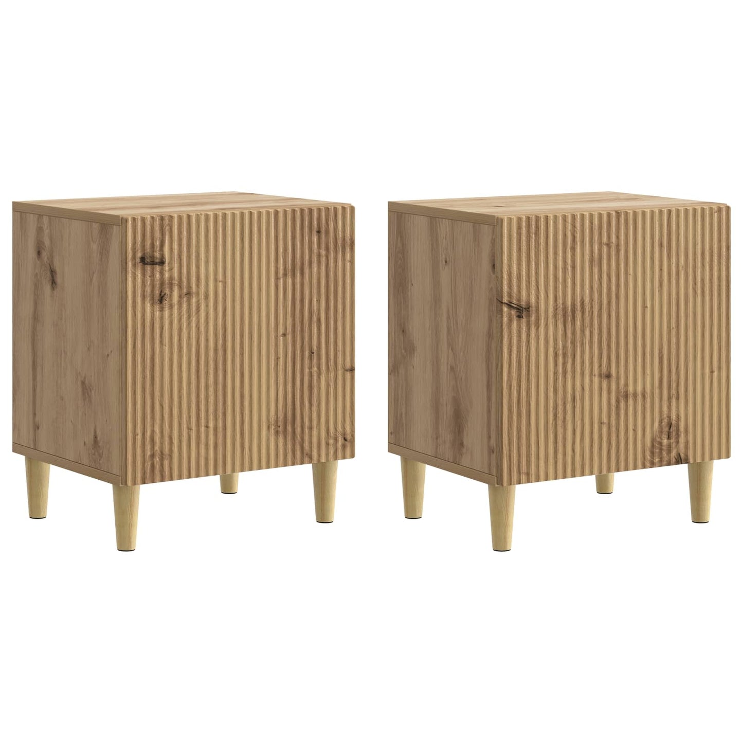 Nattbordskap 2 pcs Artisan eik 43 x 34,5 x 50 cm Konstruert tre