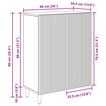 Serviesskap Betonggrå 66 x 34,5 x 90 cm Konstruert tre