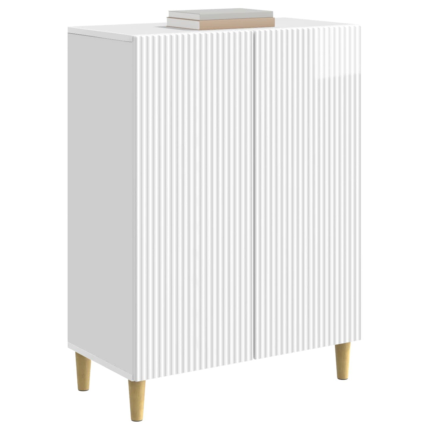 Serviesskap Høgglans hvit 66 x 34,5 x 90 cm Konstruert tre