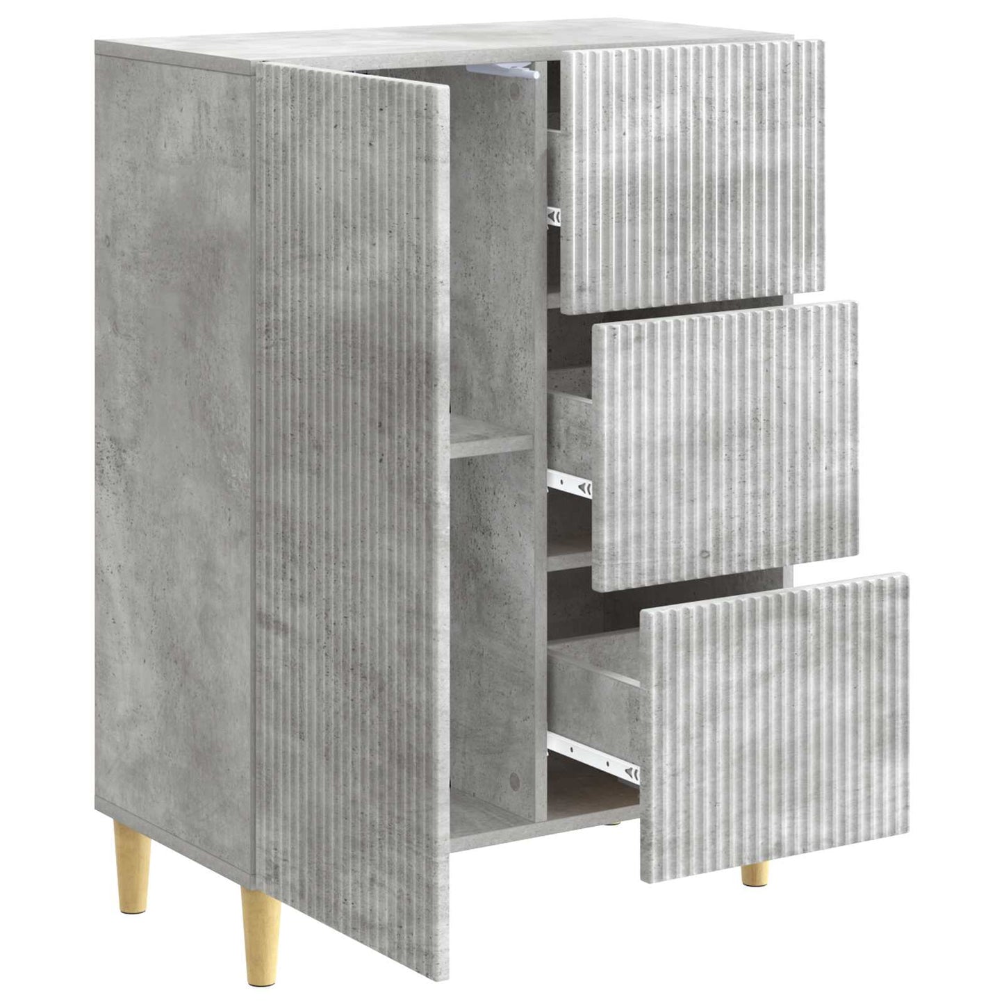 Serviesskap Betonggrå 66 x 34,5 x 90 cm Konstruert tre