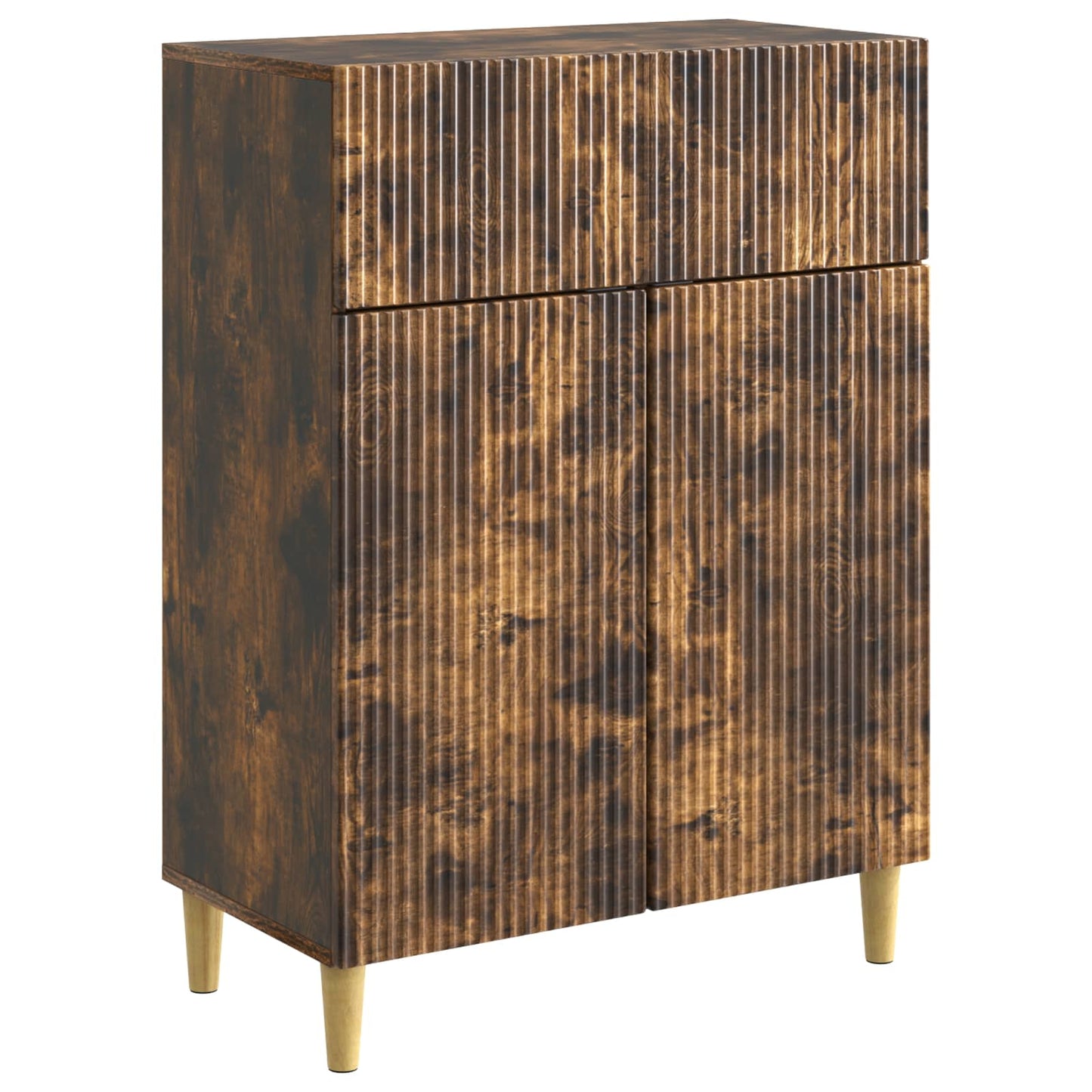 Serviesskap med skuff Røkt Eik 66 x 34,5 x 90 cm Konstruert tre
