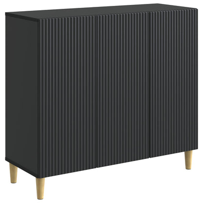 Serviesskap Svart 89 x 34,5 x 80 cm Konstruert tre
