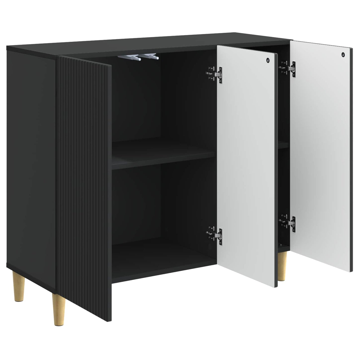 Serviesskap Svart 89 x 34,5 x 80 cm Konstruert tre