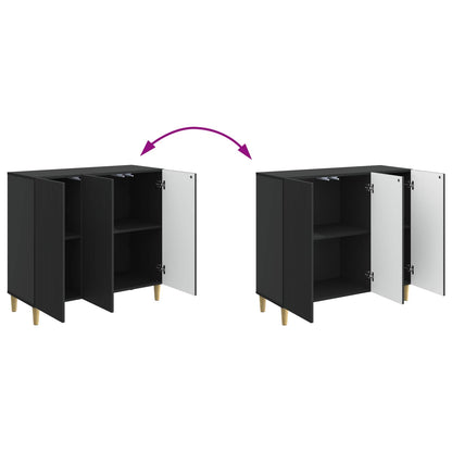 Serviesskap Svart 89 x 34,5 x 80 cm Konstruert tre