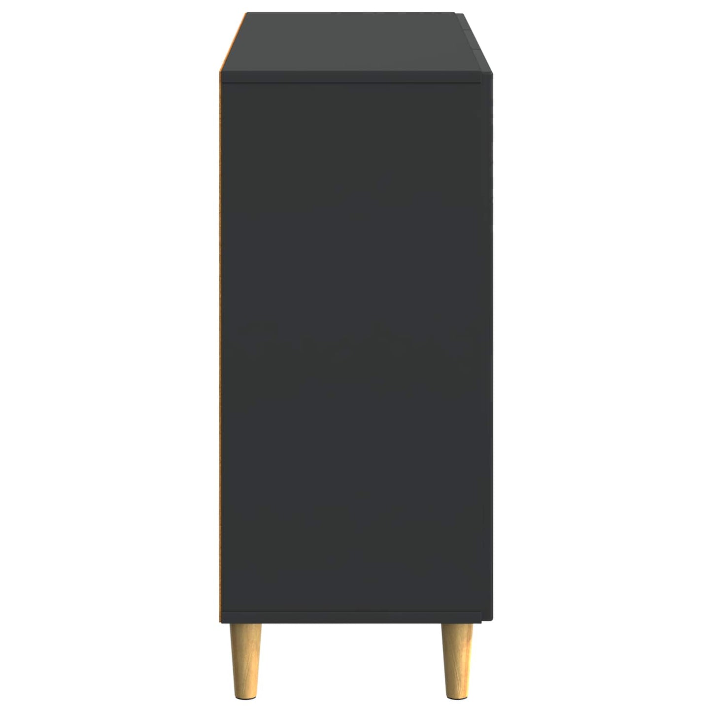 Serviesskap Svart 89 x 34,5 x 80 cm Konstruert tre