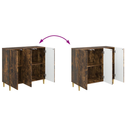 Serviesskap Røkt Eik 89 x 34,5 x 80 cm Konstruert tre