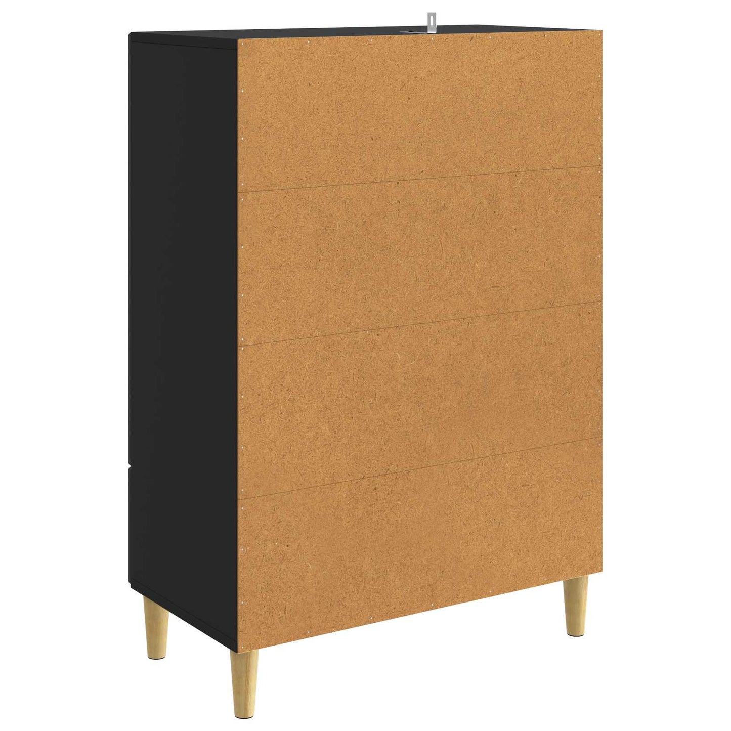 Serviesskap med skuff Svart 66 x 34,5 x 95 cm Konstruert tre