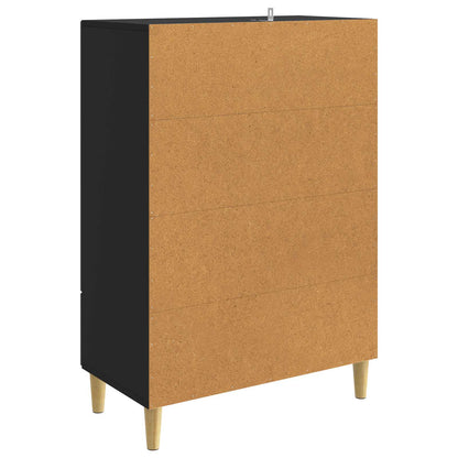 Serviesskap med skuff Svart 66 x 34,5 x 95 cm Konstruert tre