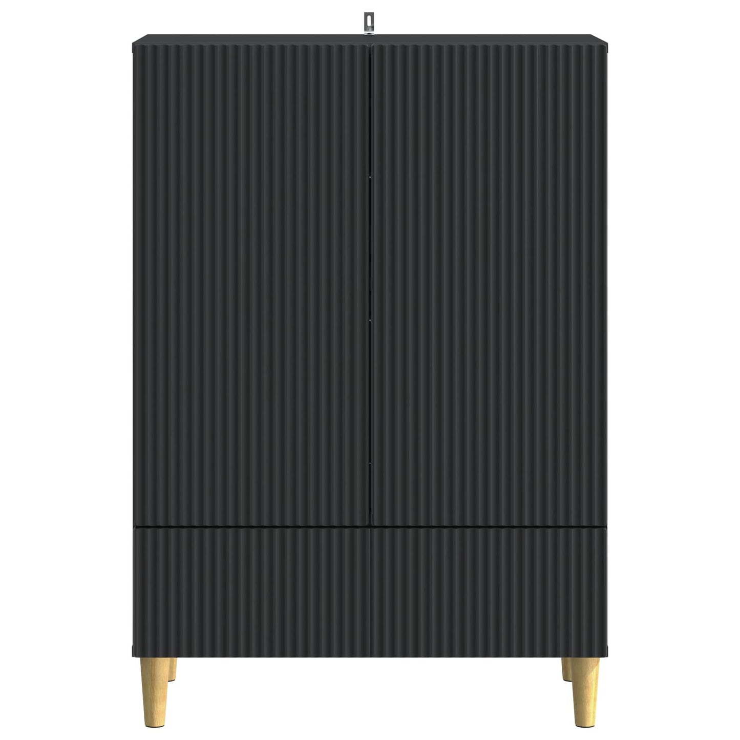 Serviesskap med skuff Svart 66 x 34,5 x 95 cm Konstruert tre