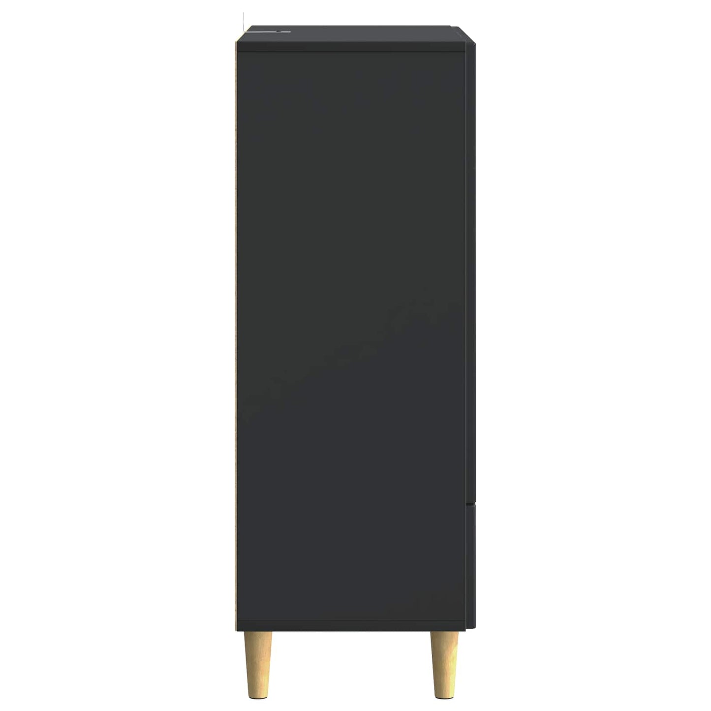 Serviesskap med skuff Svart 66 x 34,5 x 95 cm Konstruert tre