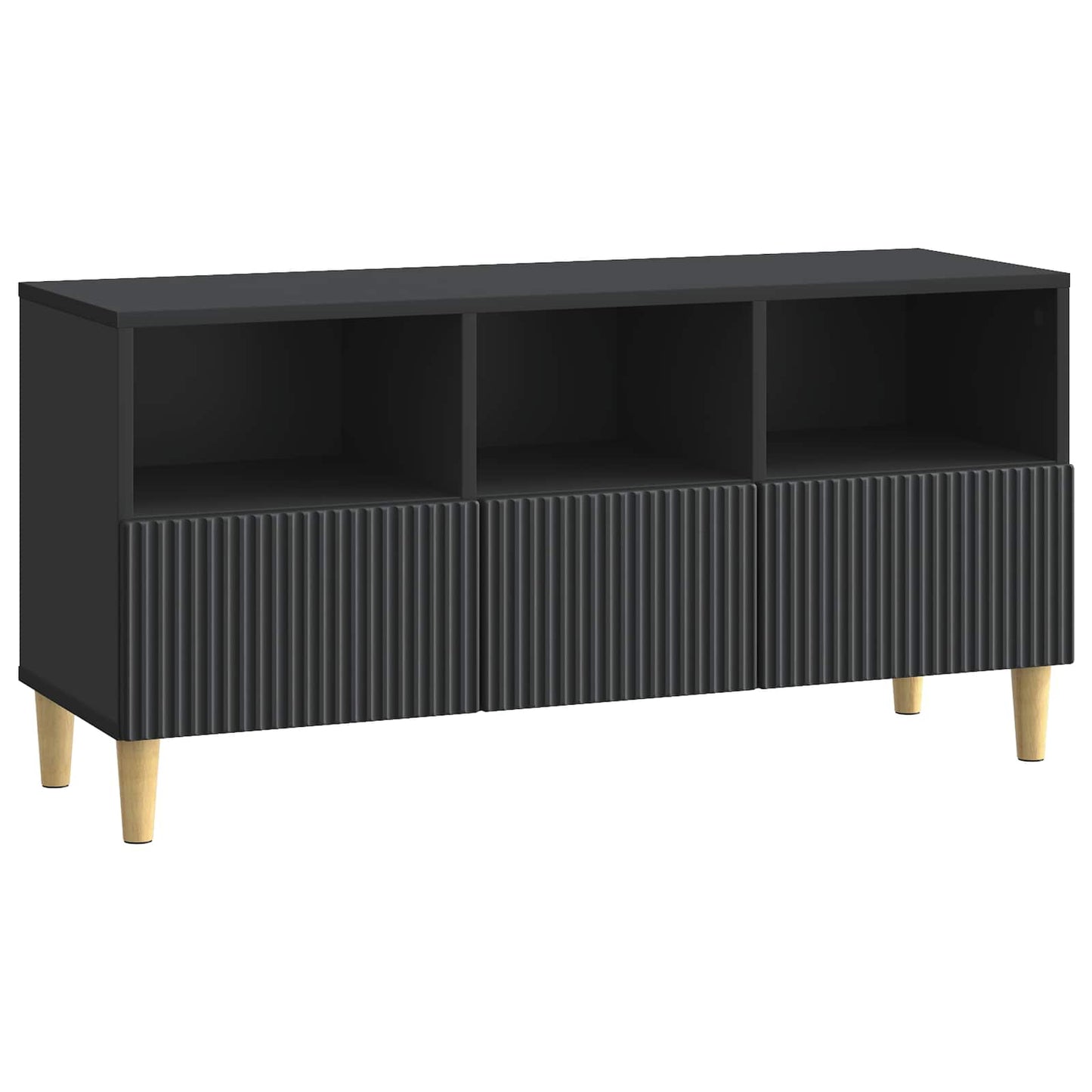 TV-skap med skuff Svart 102 x 34,5 x 50 cm Konstruert tre
