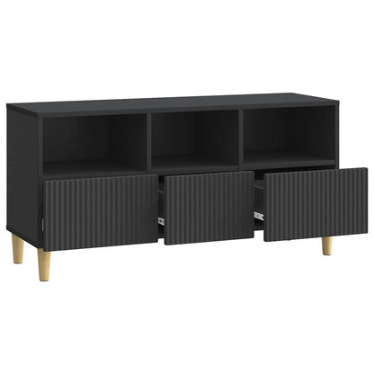 TV-skap med skuff Svart 102 x 34,5 x 50 cm Konstruert tre