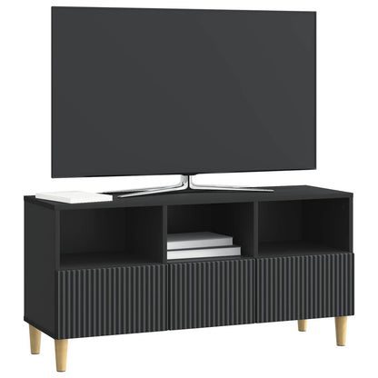 TV-skap med skuff Svart 102 x 34,5 x 50 cm Konstruert tre