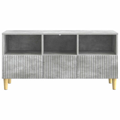TV-skap med skuff Betonggrå 102 x 34,5 x 50 cm Konstruert tre