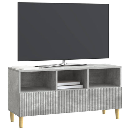 TV-skap med skuff Betonggrå 102 x 34,5 x 50 cm Konstruert tre