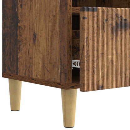 TV-skap med skuff Gammelt tre 102 x 34,5 x 50 cm Konstruert tre
