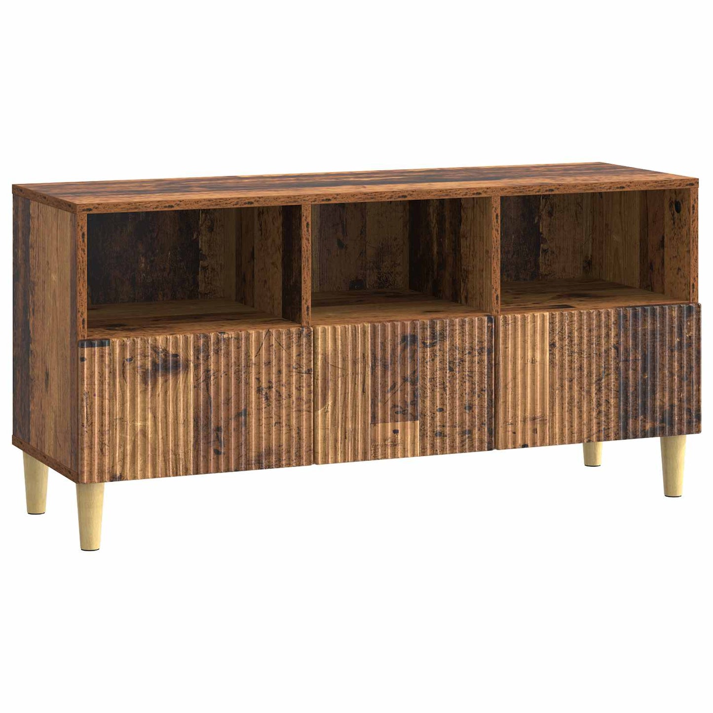 TV-skap med skuff Gammelt tre 102 x 34,5 x 50 cm Konstruert tre