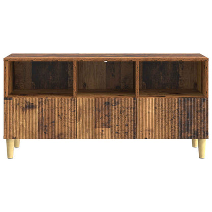 TV-skap med skuff Gammelt tre 102 x 34,5 x 50 cm Konstruert tre
