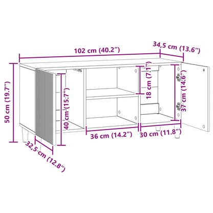TV-skap Gammelt tre 102 x 34,5 x 50 cm Konstruert tre