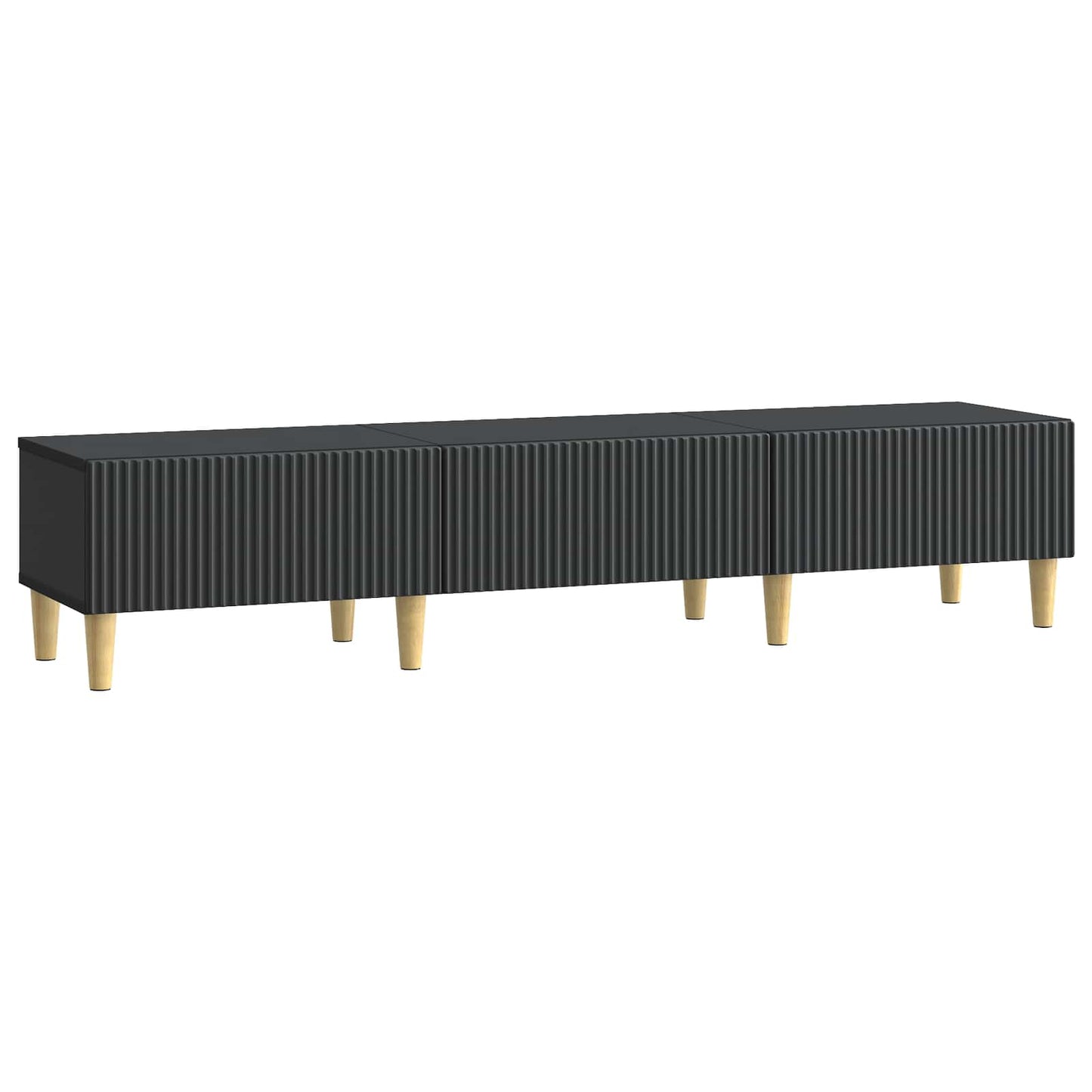 TV-skap med skuff Svart 147 x 34,5 x 30 cm Konstruert tre
