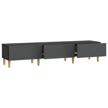 TV-skap med skuff Svart 147 x 34,5 x 30 cm Konstruert tre