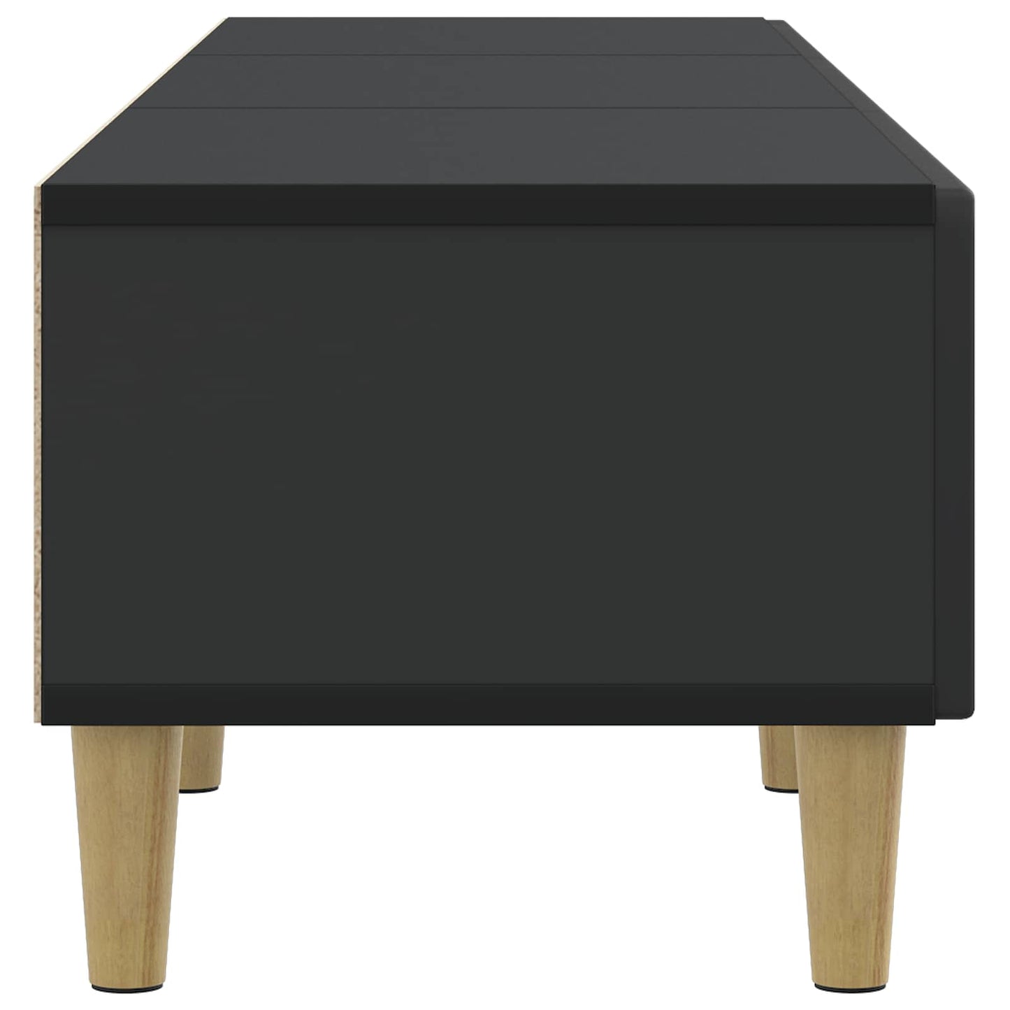 TV-skap med skuff Svart 147 x 34,5 x 30 cm Konstruert tre