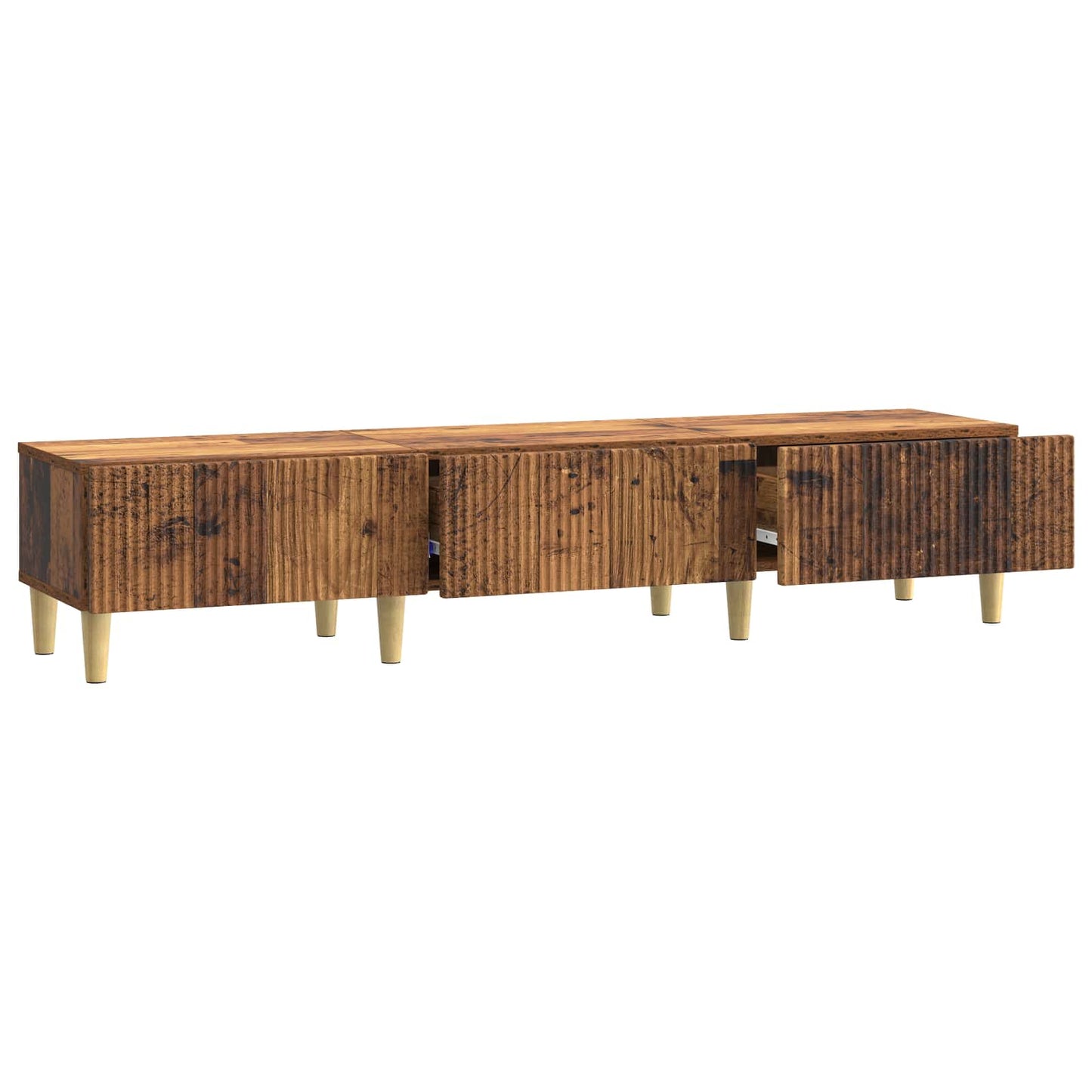 TV-skap med skuff Gammelt tre 147 x 34,5 x 30 cm Konstruert tre