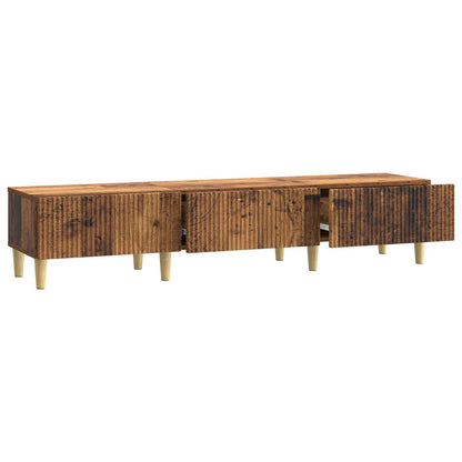 TV-skap med skuff Gammelt tre 147 x 34,5 x 30 cm Konstruert tre