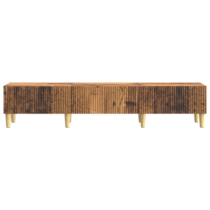 TV-skap med skuff Gammelt tre 147 x 34,5 x 30 cm Konstruert tre