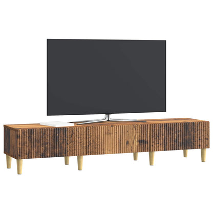 TV-skap med skuff Gammelt tre 147 x 34,5 x 30 cm Konstruert tre
