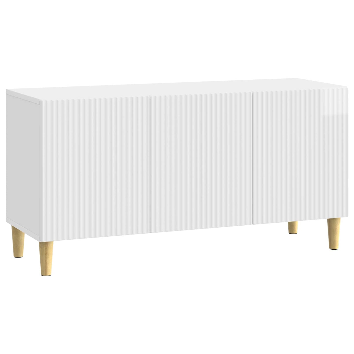 TV-skap Høgglans hvit 99 x 34,5 x 50 cm Konstruert tre