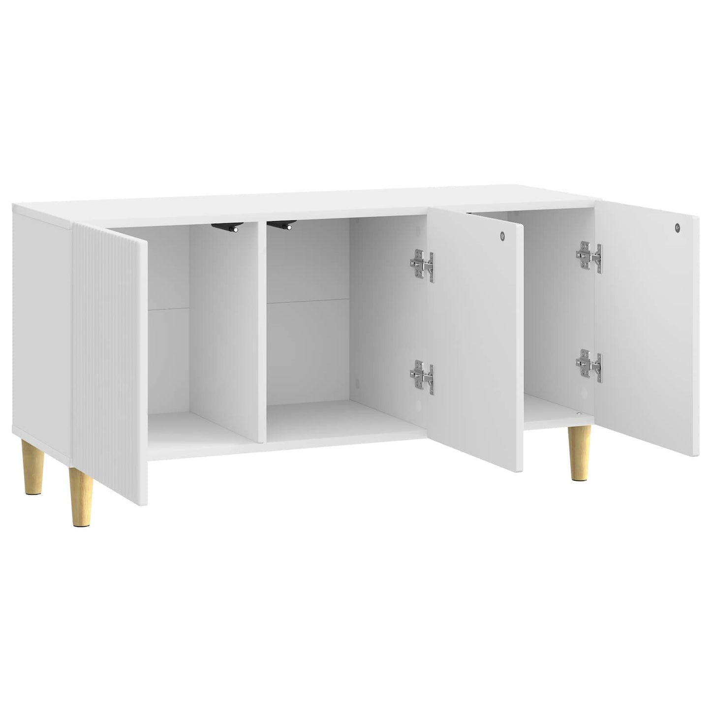 TV-skap Høgglans hvit 99 x 34,5 x 50 cm Konstruert tre