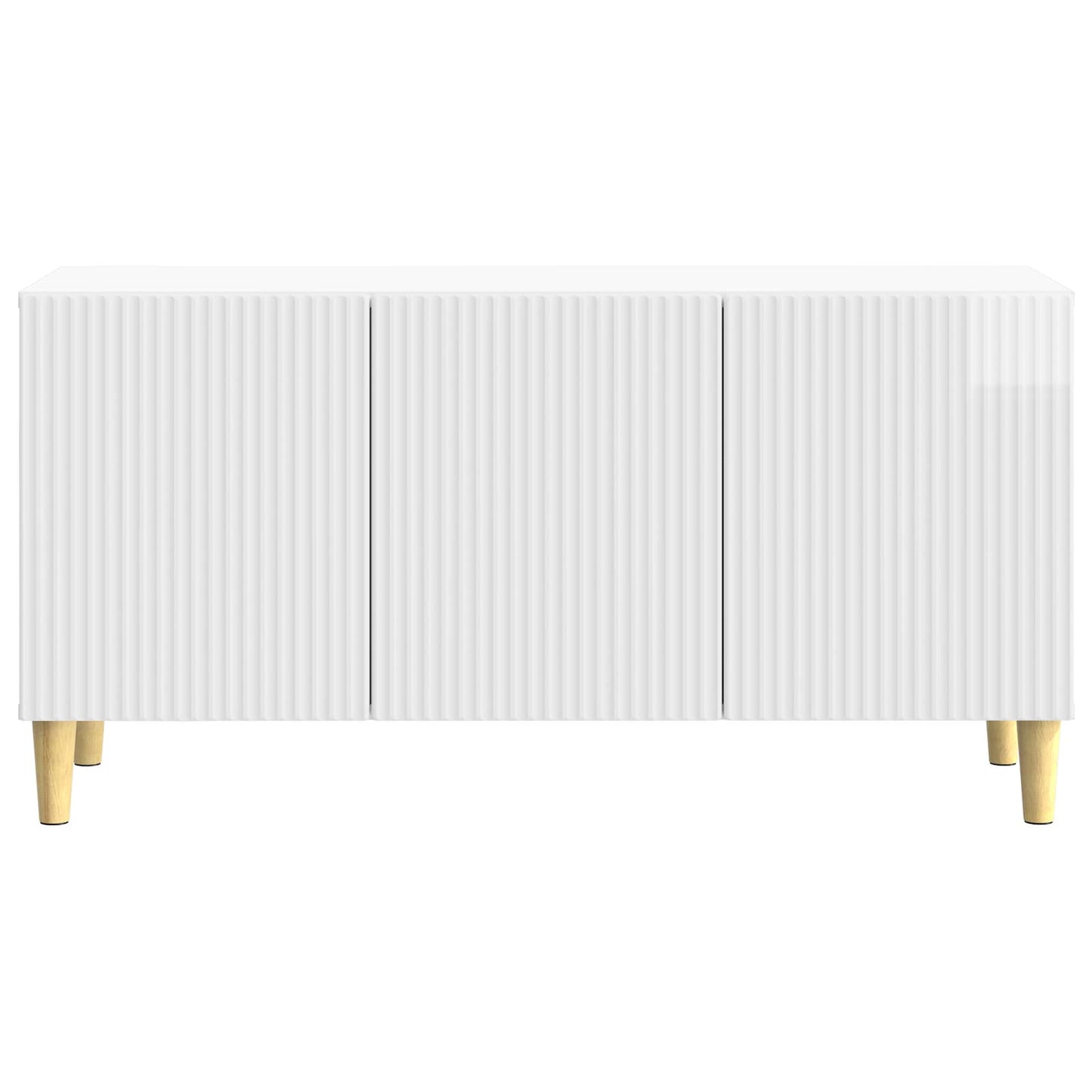 TV-skap Høgglans hvit 99 x 34,5 x 50 cm Konstruert tre