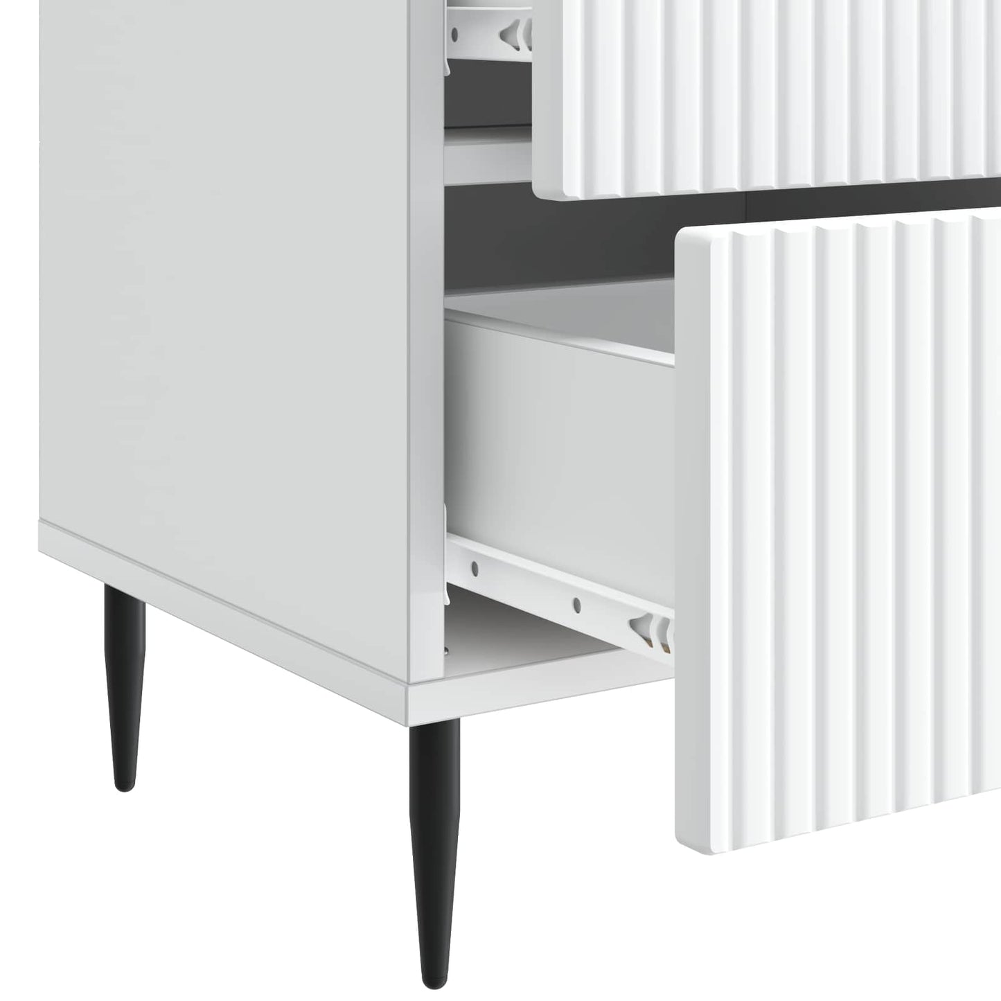 Nattbordskap 2 pcs Hvit 43 x 34,5 x 47,5 cm Konstruert tre