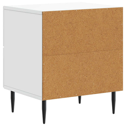 Nattbordskap 2 pcs Hvit 43 x 34,5 x 47,5 cm Konstruert tre