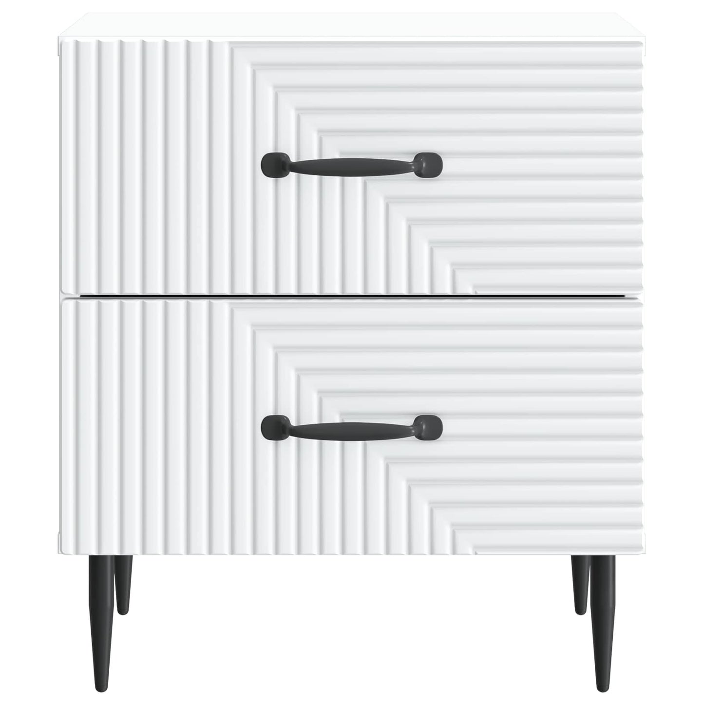 Nattbordskap 2 pcs Hvit 43 x 34,5 x 47,5 cm Konstruert tre